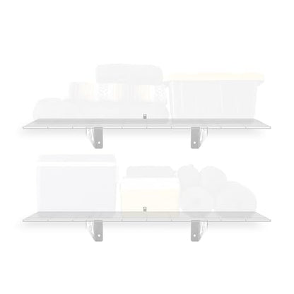 MonsterRax 12x36 Garage Wall Shelf 2-Pack, 300lb, White - color: White, size: 12"x36"