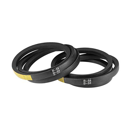 uxcell B58 V-Belts 58" Pitch Length, B-Section Rubber Drive Belt 2pcs - size: 58"