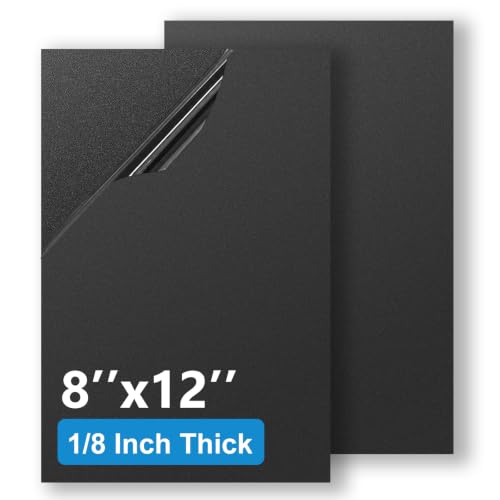 2 Pack Black ABS Plastic Sheet 8" x 12" x 1/8" (3mm Thick), High Tensile and Impact Strength Moldable Plastic Sheet, DIY Material for Home Decor, Handcraft, Project & Structural Crafts - color: Black, size: 8'' x 12'' 3mm Thick