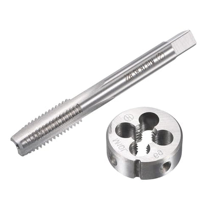 M10x1.5mm Metric Left Hand Tap and Die Set,Machine Thread Screw Tap with Round Threading Die,Tap & Die Kit for Nut Screw Bolt Thread Repair - size: M10x1.5mm