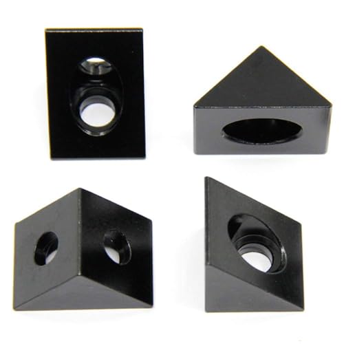 4PCS Black Angle Sharp Corner Bracket Connector for 6mm Slot Aluminum Extrusion Profile 2020 Series (Angle Corner) - style: Angle Corner