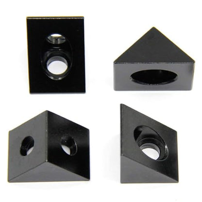 4PCS Black Angle Sharp Corner Bracket Connector for 6mm Slot Aluminum Extrusion Profile 2020 Series (Angle Corner) - style: Angle Corner