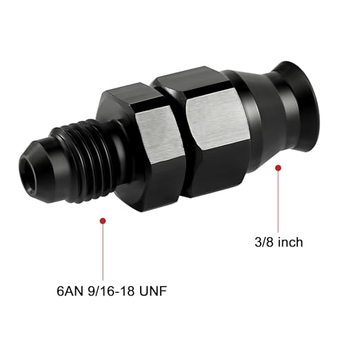 EVIL ENERGY 6AN Male to 3/8" Hardline Compression Fitting Adapter, 2 PCS - size: 6AN to 3/8