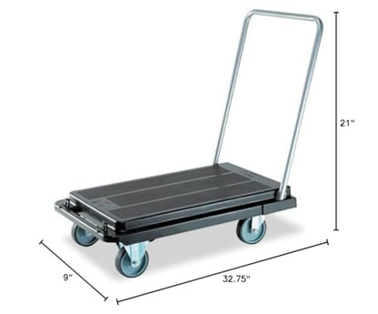 deflect-o - Heavy-Duty Platform Cart, 500lb Capacity, 20 9/10w x 32 5/8d x 9h, Black CRT5500-04 (DMi EA