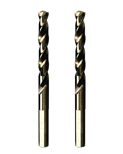 5% Cobalt Drill Bits Set (3/8" x 2PCS) for Stainless Steel and Hard Metal - size: 3/8 in (2PCS)