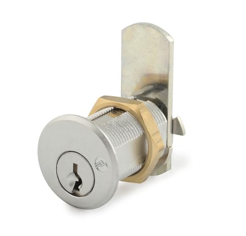 Olympus Lock DCN4 Rekeyable Cam Locks | 1-3/4" Cylinder 101 Key Lock, Keyed Alike | US26D Chrome Cabinet Locks | Grade 1 Cam Lock | Reversible Cam Lock for Doors & Drawer Lock