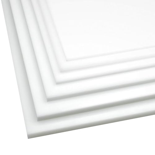 High Density Polyethylene Sheets HDPE Plastic Sheet Board for DIY, Heavy Duty Industry, 1/4" Thick,Size 6" x 6", White Color - size: 1/4'' x 6" x 6", style: White