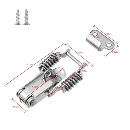 Spring Toggle Latch, 2.25 Inch Stainless, 6Pcs