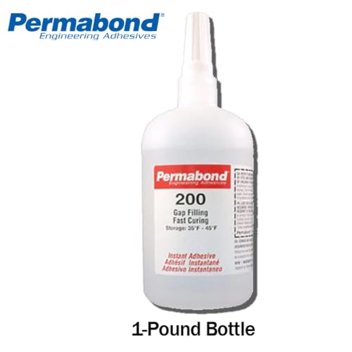Permabond 200 Instant Adhesive-Fast-Set Thick General Purpose, Great for Plastic & Rubber 1 Ounce Bottle + Tips + Accelerator