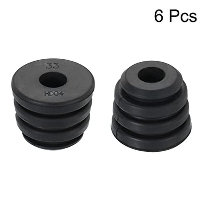 PATIKIL 1.2"x1" Refrigeration Compressor Rubber Mounting Feet, 6 Pack Foot Mount Anti Vibration Pad Replacement for Air Conditioner Refrigerator Electric Motor, Black - size: 1.2" x 1"