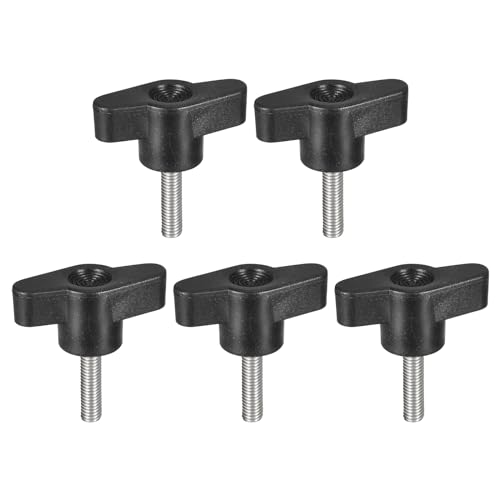 uxcell 5Pcs Clamping Screw Knob, M5 x 20mm Metric 304 Stainless Steel T Shaped Thumb Screws Handle for Quick Remove Hand Tightening Knob Replacement - size: M5 x 20mm