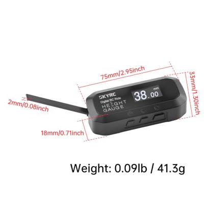 SKYRC Digital RC Ride Height Gauge, 2-38mm, 0.1mm Readout, RC Setup Tool