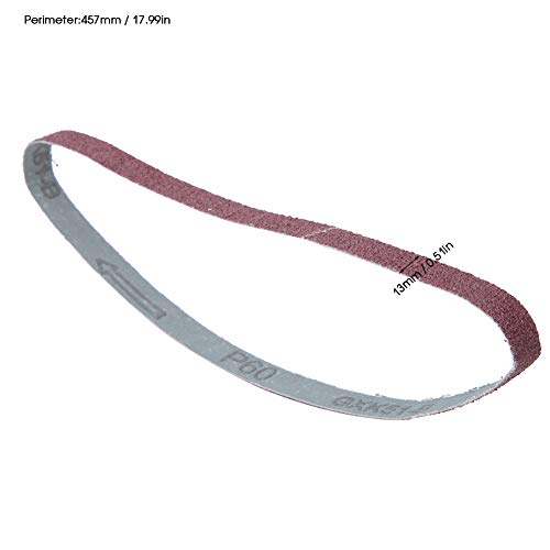 Pongnas 10 PCS Aluminum Oxide Abrasive Sanding Belts GXK51-B for Woodworking and Polishing, Efficient Grinding Solution (60 mesh)
