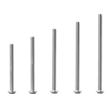 M3 x 30mm 35mm 40mm 45mm 50mm Button Head Socket Cap Screws Bolts, 304 Stainless Steel, Machine Fully Threaded, Metric Allen Hex Drive, Bright Finish, Assortment Kit 100PCS - size: M3 x 30/35/40/45/50mm (100PCS)