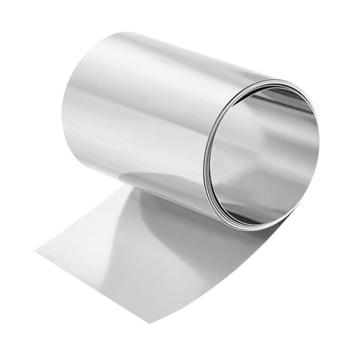 MECCANIXITY 301 Stainless Steel Foil Roll 0.08mmx50mmx2m Silver - size: 0.08mm x 50mm x 2m