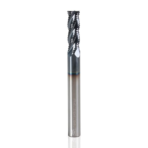 1/4" 4 Flute Roughing End Mill AlTiN Coated Carbide, 1Pcs - size: 1/4 in