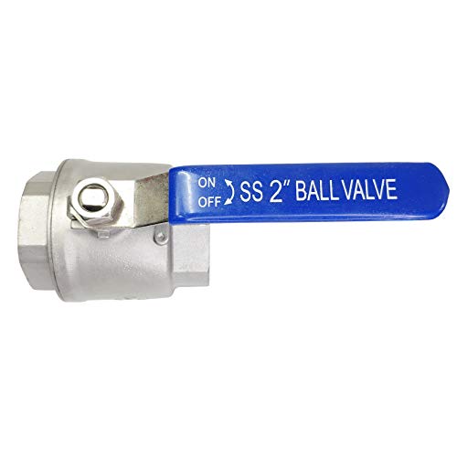 2" Female Ball Valve NPT Thread 316 Stainless Steel Full Port Ball Valve WOG1000 US Stock - size: 2 Inch