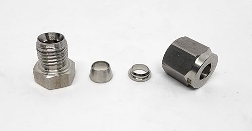 1/4 Inch Stainless Steel Compression Fitting End Cap with Ferrules