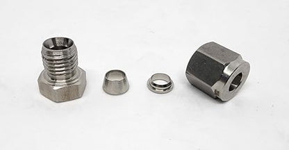1/4 Inch Stainless Steel Compression Fitting End Cap with Ferrules