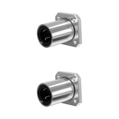 2PCS LMK6UU Square Flange Linear Ball Bearings, 6mm Bore Dia, 12mm OD, 19mm Length with Double Side Rubber Seal for CNC,3D Printer - size: LMK6UU Size 6x12x19mm