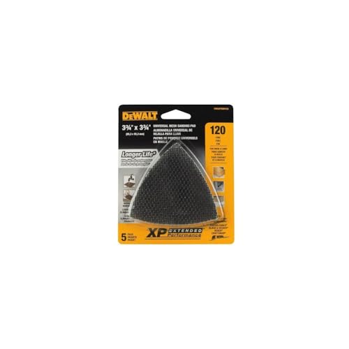 DEWALT DWASPTRIM120 120 Grit Mesh Oscillating Triangle (5 Piece) - size: 1 Count (Pack of 1)