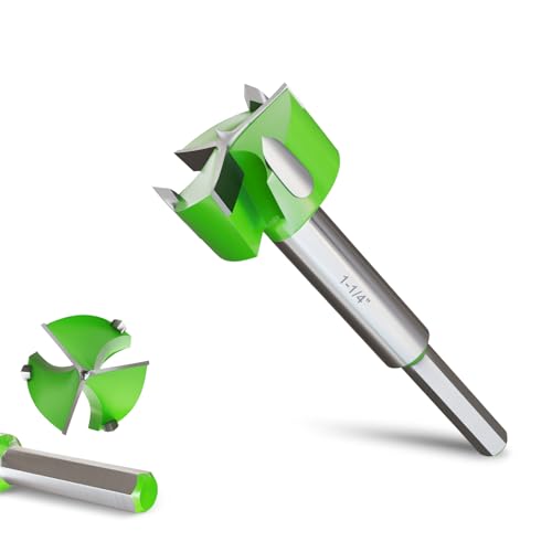 Forstner Drill Bit 1-1/4"(32mm), Triple Flute Tungsten Carbide Tipped - size: (1-1/4" 32mm)