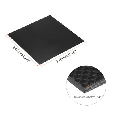 MECCANIXITY 1 Pcs Carbon Fiber Sheet 240x240x3.5mm Glossy Surface Pultruded Flat Carbon Fiber Board Plate Plain Weave Panel Sheet for Kites RC Airplane - size: 240x240x3.5mm, style: Glossy