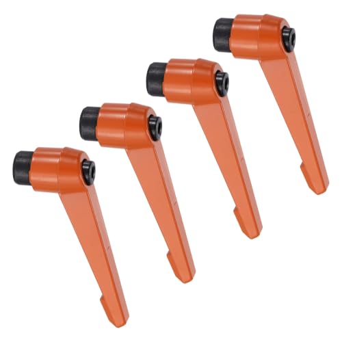uxcell Clamping Lever Handles for Lathe, M12 Female Thread Orange 4Pcs - size: M12