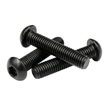 M5 x 8mm(50 Pack) Button Head Hex Socket Cap Screws Bolts, Hex Drive Bright Finish Fully Machine Thread, Corrosion Resistant Black Oxide 304 Stainless Steel 18-8 Screws - size: M5 x 8mm