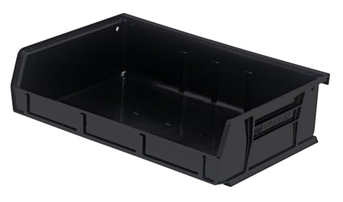 Quantum Storage QUS236 Ultra Stack and Hang Bins - 7-3/8" x 11" x 3" - 8 Pack - color: Black