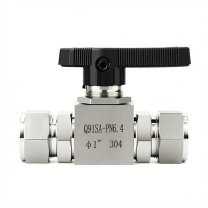 1PCS 304 Stainless Steel Compression Valve,1" Tube OD Straight Adapter, for water/oil/air systems. - size: 1" OD (Valve)