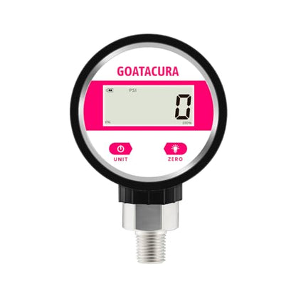 0-1000psi Digital Industrial Pressure Gauge, 2-1/2" Dial Size, 1/4" NPT Lower Mount, 304 Stainless Steel Case and Connection, 1% High Accuracy, with Protective Sleeve - size: 0-1000psi