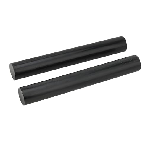 MUKCHAP 2Pcs 1.57 x 11.8 Inch Black Round Acetal Copolymer Rods, Long Pom Plastic Rods, Plastic Bar Stock for Bushings, DIY, Spacers