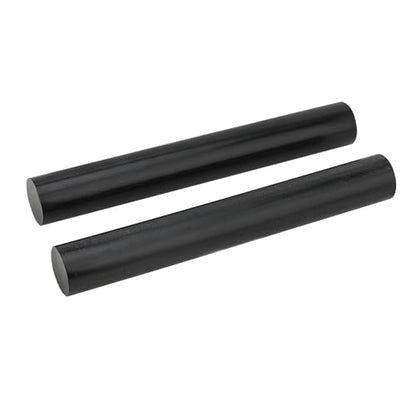 MUKCHAP 2Pcs 1.57 x 11.8 Inch Black Round Acetal Copolymer Rods, Long Pom Plastic Rods, Plastic Bar Stock for Bushings, DIY, Spacers