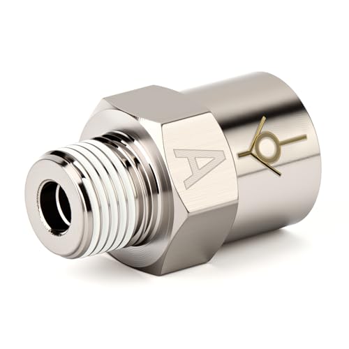 GASHER 1Pcs One-Way Non-return Check Valve 1/8" Male x 1/8" Female Thread, Prevent Water Back-flow - size: 1/8" Male x 1/8" Female(A)