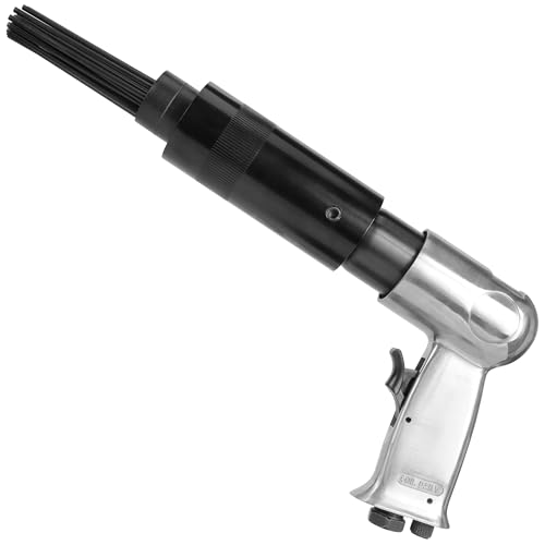 Air Needle Scaler with 19 Hardened Steel Needles, 3000BPM Pneumatic Rust Remover, 1/4" Inlet, 10CFM, Heavy Duty Pistol Grip Needle Gun for Rust, Paint, and Slag Removal, 90 PSI Air Tool