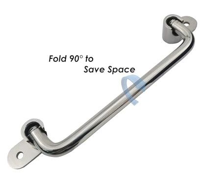 304 Stainless Steel Folding Pulls Cabinet Handle 90 Degrees Folding Pull Handle with Bright Polishing,5-2/5''Hole Center - style: 5-2/5''Hole Center