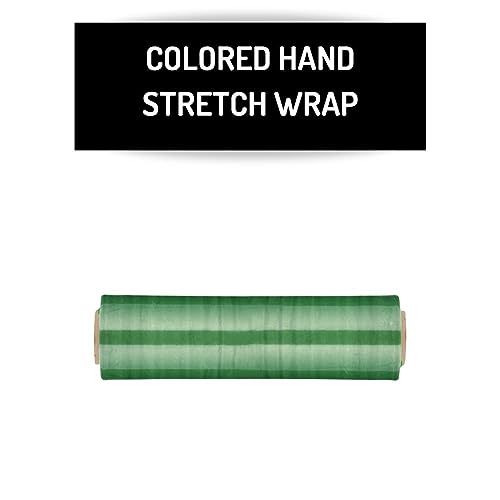 PSBM Dark Green Stretch Wrap, 192 Rolls 18 Inch x 1000 Feet 100 Gauge, Heavy Duty Plastic Wrap Industrial Strength Shrink Film for Moving, Packing & Shipping - color: Green, size: 192 Rolls