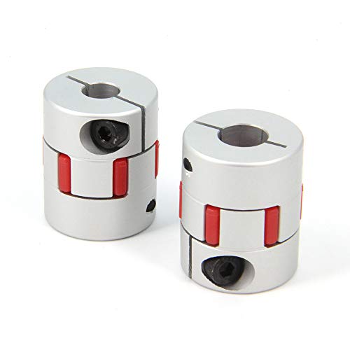 2PCS 8mm to 10mm Aluminium Plum Flexible Shaft Coupling Diameter25mm Length30mm 8x10mm Motor Connector Flexible Coupler for 3D Printer CNC Machine and Servo Stepped Motor（8x10mm） - size: 8x10mm, style: D25 L30