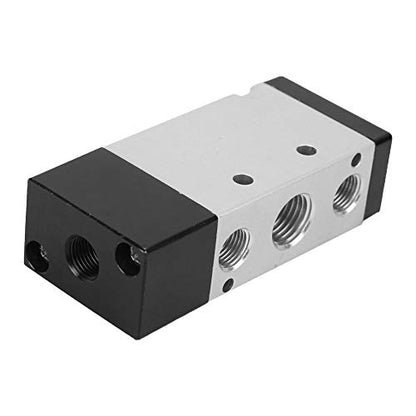 Hilitand 2 Position 5 Way Pneumatic Control Valve, Air Valve Aluminum Alloy Mechanical Accessory for Commutation in Home or Industrial(4A410-15 G1/2in)