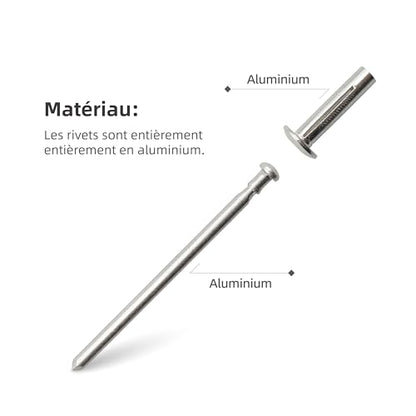 50Pcs Trifold Aluminum Exploding Blind Rivets,1/8"x43/64" Large Head 25/64" - color: Silver, size: 1/8"x43/64" Large Head 25/64"