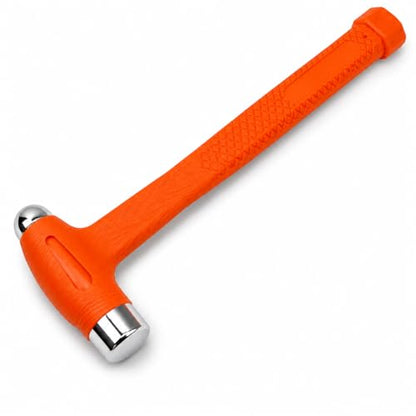 Stark USA 32oz Dead Blow Hammer Dual Head - 2-Pounds Ball Peen Blow Striking Ball Peen and Flat Face Pein Non-Slip Grip Handle, Orange - size: ['2 lb']