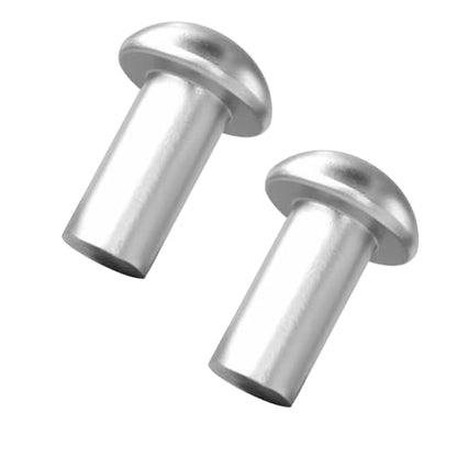 ALLCLEAN 3/16" Diameter X 3/8" Length Solid Aluminum Brazier Head Rivets,Aluminum Boat Rivets,Round/Dome Head Rivet,Pack of 150 - size: 3/16" x 3/8"