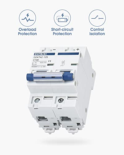 DC Miniature Circuit Breaker, 2 Pole 500V 125 Amp - style: 125 Amp