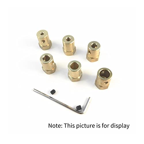 CHANCS 6 Pieces 3mm Motor Flexible Coupling Coupler Connector for Car Wheels Tires Shaft Motor Accessories - size: 6PCS, style: 3mm