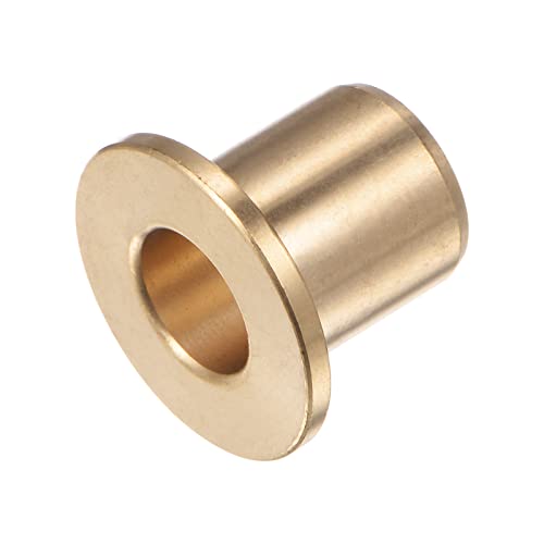 HARFINGTON 2pcs Flange Bearing Sleeve 10mmBore,14mmOD,20mm L,Bronze Bushing - size: 10mmx14mmx20mm