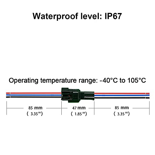 3P Waterproof Connectors,16AWG Waterproof Electrical Car Auto Wire - size: 3pin way