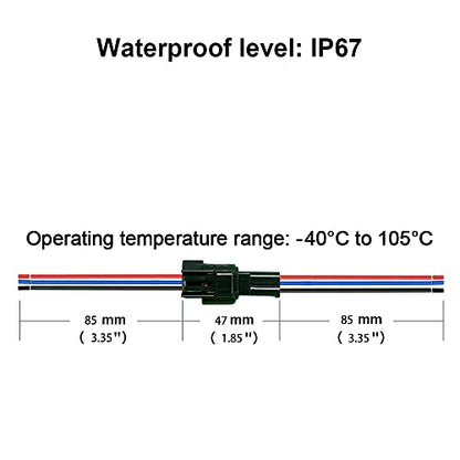 3P Waterproof Connectors,16AWG Waterproof Electrical Car Auto Wire - size: 3pin way