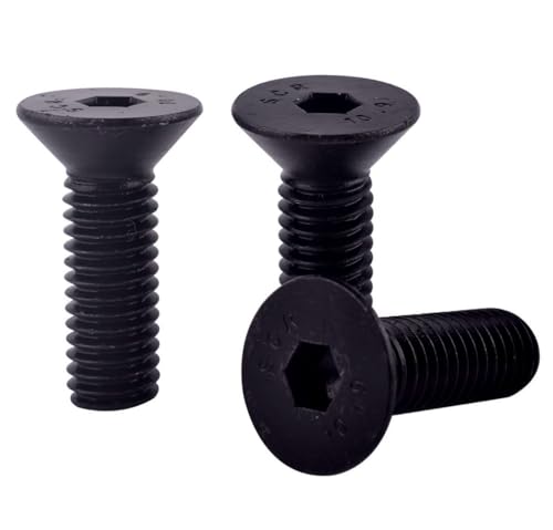 3/8-16 x 1-1/2" Socket Cap Flat Head Countersunk Screws Bolts, Alloy Steel Grade 10.9 Black Oxide, Allen Hex Drive, Full Coarse Thread UNC, Pack of 10 - size: 3/8-16 x 1-1/2" (10Pcs)