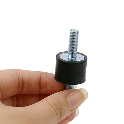 MY MIRONEY 4PCS 20 x 15mm Rubber Isolator Mounts with M6 x 18mm Studs - size: M6 x 18mm;20 x 15mm (Double Studs)